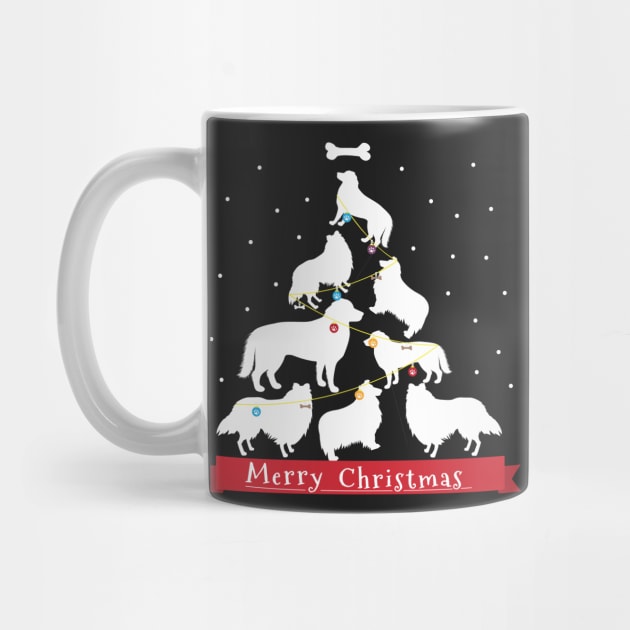 Border Collie Christmas Tree  Border Collie Border Collie Christmas Tree T-Shirt Sweater Hoodie Iphone Samsung Phone Case Coffee Mug Tablet Case Gift by giftideas